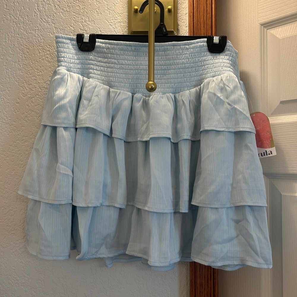 ARULA Light Blue Tiered Skirt